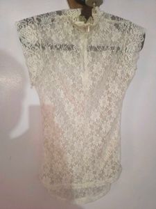 Elegant Lace High Neck Top