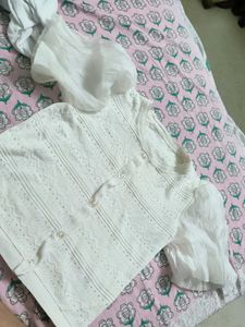 Chic White Broderie Anglaise Cardigan