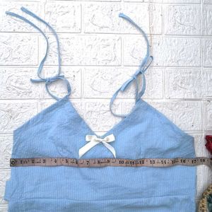 Cute Blue Summer Dress with Bows