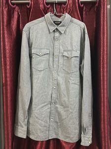 Men's Grey Denim Shirt
