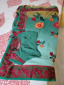 Saree With Stitched Blouse
