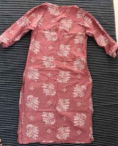 Pink Printed Kurta