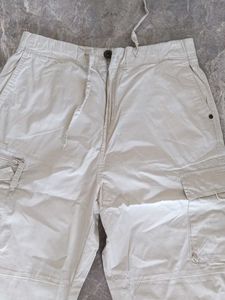 Cream Cargo Pants