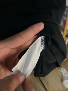 Kappa Black T-Shirt with Tape Detail