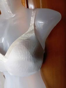 Elegant satin bra with snake print trim
