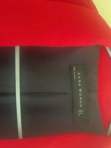 Chic Red Blazer with Ruched Sleeves