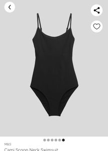 M&amp;S New Collection Black Cami Scoop Neck Swimsuit