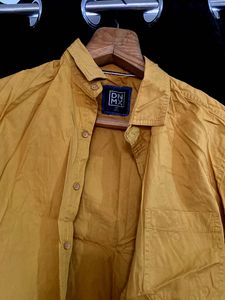 Men's Mustard Yellow Casual Shirt