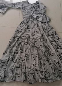 Gown With Koti For Girls