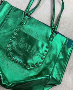 Shiny Green "GAUDI" Tote Bag