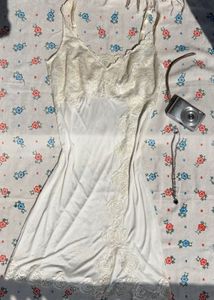 Vintage Lace Trim Slip Dress