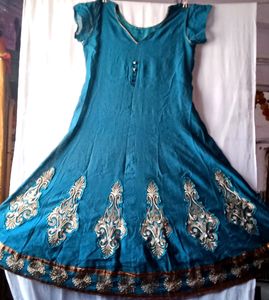 Teal Anarkali Dress