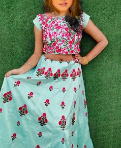 Beautiful Floral Print Lehenga Choli Set