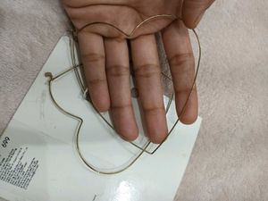 Gold Heart Hoop Earrings