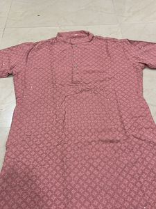 Pink Embroidered Kurta