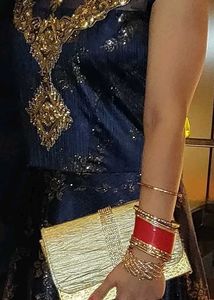 Elegant Blue &amp; Gold gown