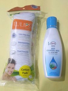 Ayur Cleansing Milk & Tulips Cotton Pads
