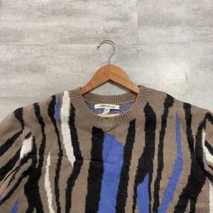 Unique Abstract Print Men's Sweater