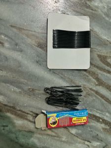 Purple and White Comb + hair accessories