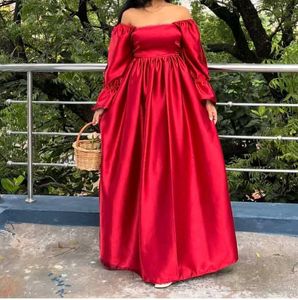 Stunning Red Off-Shoulder Gown