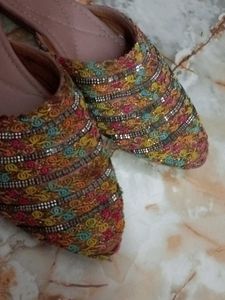 Embroidered Mule Flats