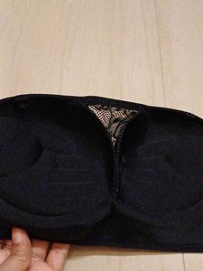 Black Lace strapless Bra with padded