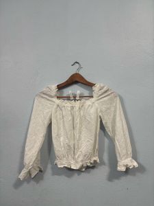 H&amp;M Broderie Anglaise Off-Shoulder Top