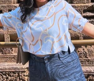 Patterned Crop Top