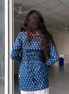 Stylish Blue Printed Kurta