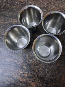 Set of 4 Stainless Steel Glasses