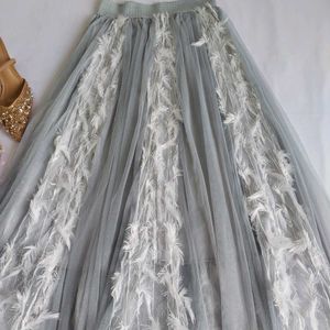 Elegant Feather Tulle Skirt 🎐✨️