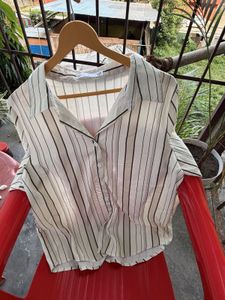 Striped Button-Up Shirt