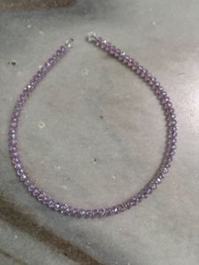 Elegant Beaded Purple Necklace