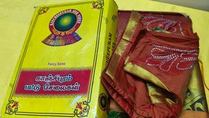 Pothys Pink Bridal Silk Saree