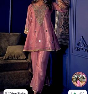 Pink Sharara Set with Intricate Embroidery