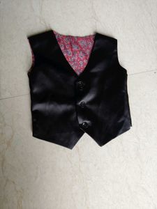 Elegant Black Formal Vest  coat