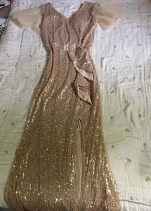 Sparkly Rose Gold Sequin Dress