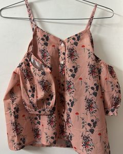Floral Cold Shoulder Top