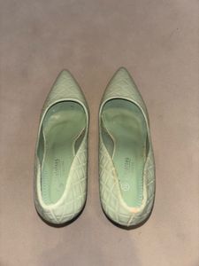 Light Green Quilted Stilettos