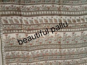 Elegant Grey Saree with Floral Border