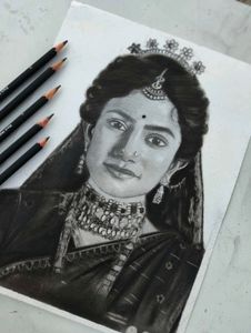Handmade Charcoal Portrait Art
