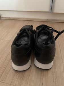 Black Leather Sneakers