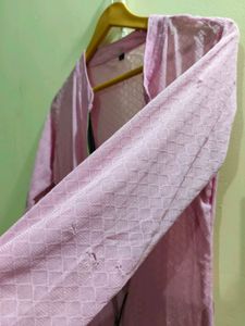 Elegant Pink Kurta with Zipper Detail