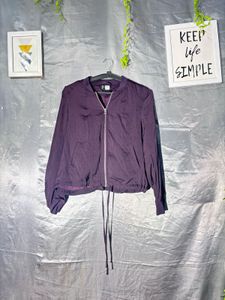 H&amp;M Purple Bomber Jacket