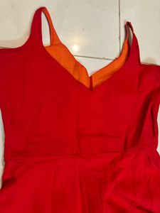 Vibrant Red Spaghetti Strap Dress