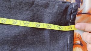 Dark Wash Denim Pants with White Stitching