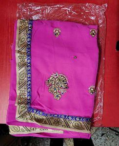 Ladies Pink Saree with Petticoat – New Unused