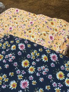 sale 👉👉🏻Floral Print Dress Material - Set of2