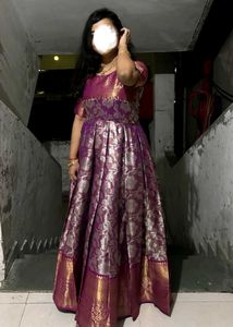 South Traditional Kanjeevaram One Gram Gold Gown