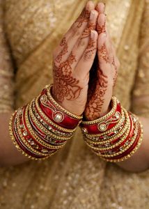 Beautiful Red & Gold Bangles Set